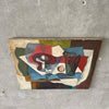 1950's Abstract Oil Painting On Canvas