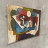 1950's Abstract Oil Painting On Canvas