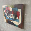 1950's Abstract Oil Painting On Canvas