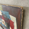 1950's Abstract Oil Painting On Canvas