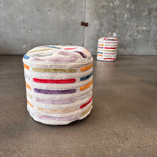 Pair of Wool Khema Pouf 5 Wool By Mat Living