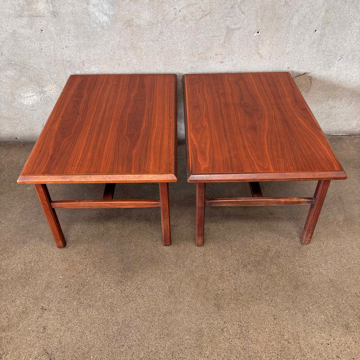 Pair Of Mid Century Modern Solid Walnut End Tables By Motif