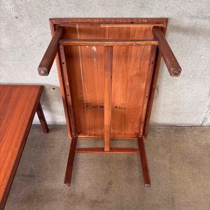 Pair Of Mid Century Modern Solid Walnut End Tables By Motif