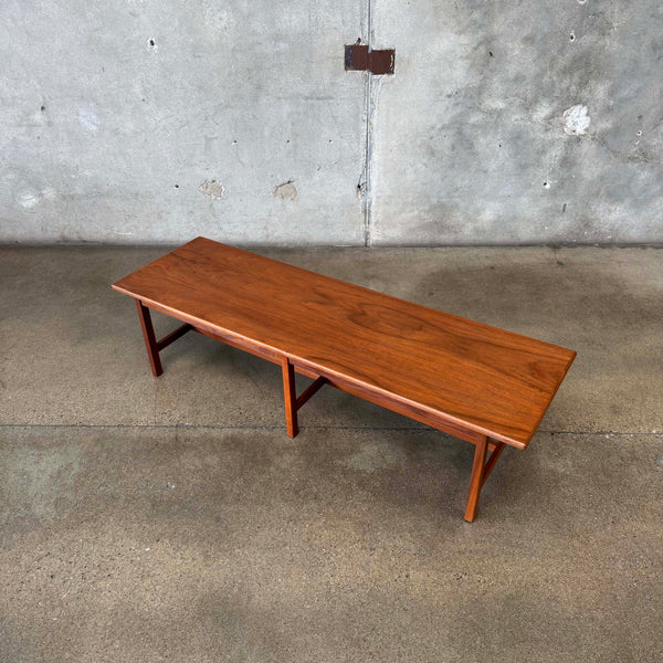 Mid Century Walnut Coffee Table Circa 1960