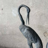 Pair of Vintage Bronze Crane Sculptures