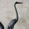 Pair of Vintage Bronze Crane Sculptures