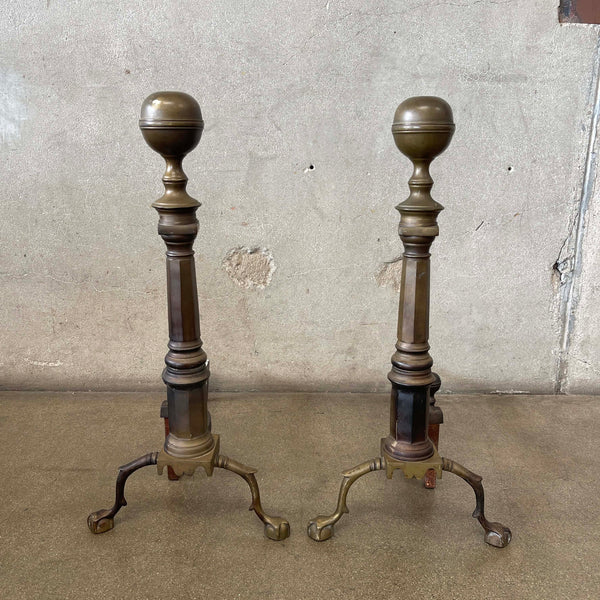 Antique Brass & Cast Irons Andirons