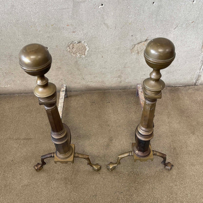 Antique Brass & Cast Irons Andirons