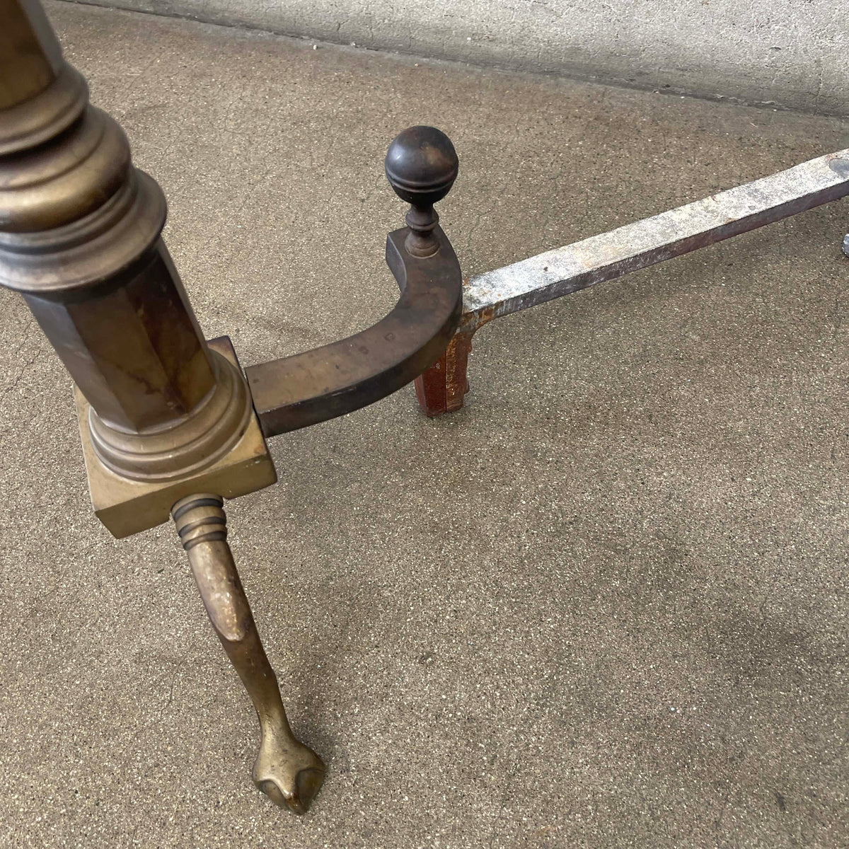 Antique Brass & Cast Irons Andirons