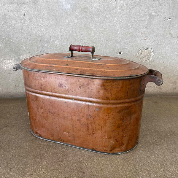 Antique Copper Boiler with Lid By Revere