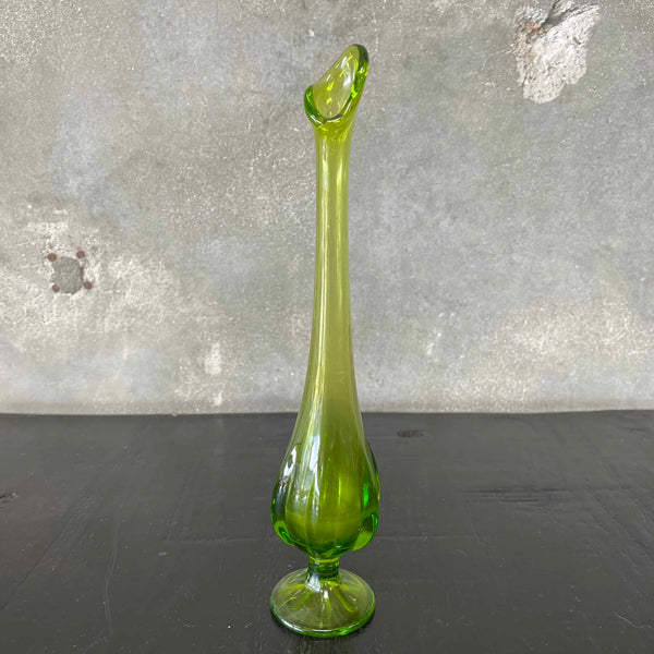 Viking Glass Avocado Green Vase