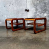 Pair of Vintage Post Modern Mersman "Bellaire" Side Tables