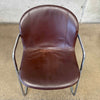 Vintage Leather & Chrome Chair - Italy 1970s