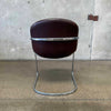 Vintage Leather & Chrome Chair - Italy 1970s
