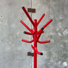 Vintage Post Modern Red Coat/Hat Rack