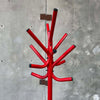 Vintage Post Modern Red Coat/Hat Rack