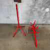 Vintage Post Modern Red Coat/Hat Rack