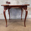 1960s Italian Queen Anne Inlaid Table With Star Corners