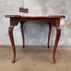 1960s Italian Queen Anne Inlaid Table With Star Corners
