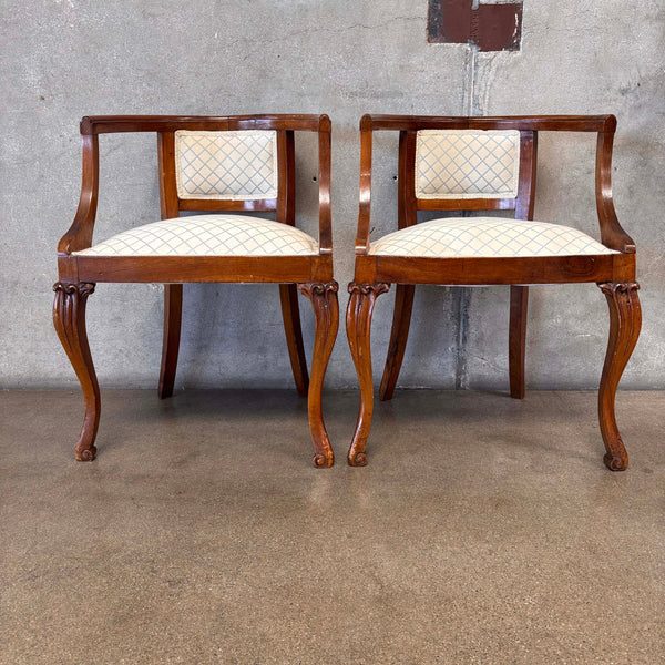 Pair of Antique Carved Accent Chairs