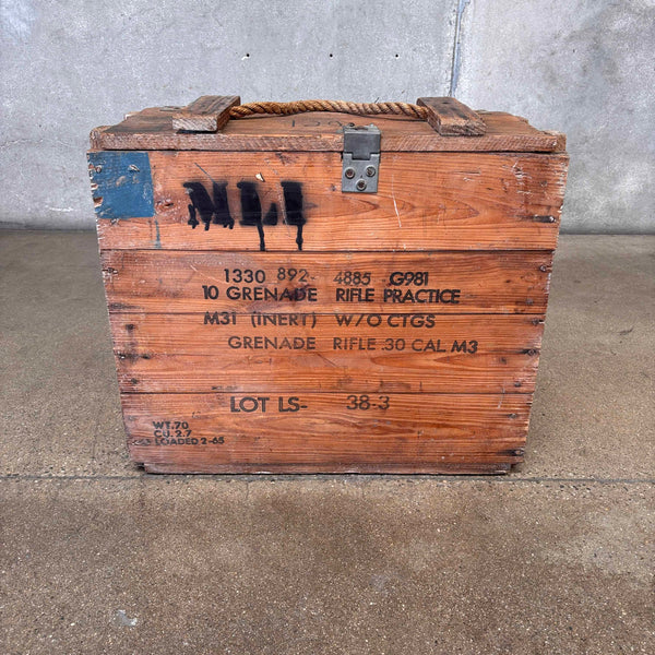 Vintage Military Wooden Ammo Crate