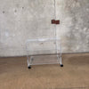 Vintage AKKO Inc. Lucite Cart & Swivel Tray