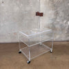Vintage AKKO Inc. Lucite Cart & Swivel Tray