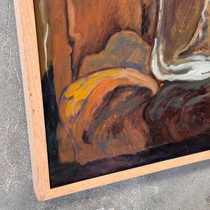 Abstract Expressionist Oil Painting by Vern Wilson of Art Center 1986
