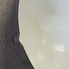 Vintage Orange & White Enameled Metal Paella or Wok