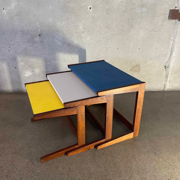 Danish Modern teak Wood Nesting Table Set
