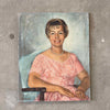 1950's Oil on Canvas Lady Portrait Painting
