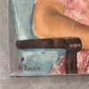 1950's Oil on Canvas Lady Portrait Painting