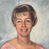 1950's Oil on Canvas Lady Portrait Painting