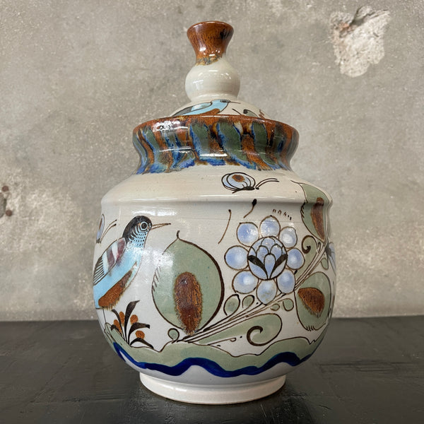 Vintage Mexican Pottery Jar w/Lid by Ken Edwards