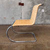 Early 1970's Miles Van Der Rohe Chrome & Rattan For Knoll MR10 Chair #1