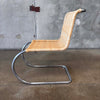 Early 1970's Miles Van Der Rohe Chrome & Rattan For Knoll MR10 Chair #2