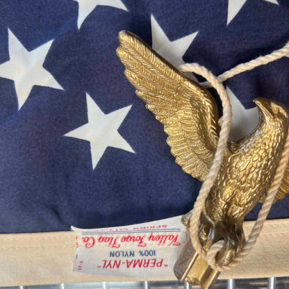 Vintage United States Flag Kit In Original Box With Eagle Topper