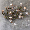 Tole Magnolia Hollywood Regency Wall Light Fixture