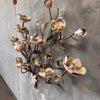 Tole Magnolia Hollywood Regency Wall Light Fixture