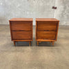 Pair of Mid Century Walnut Nightstands Mainline by Hooker