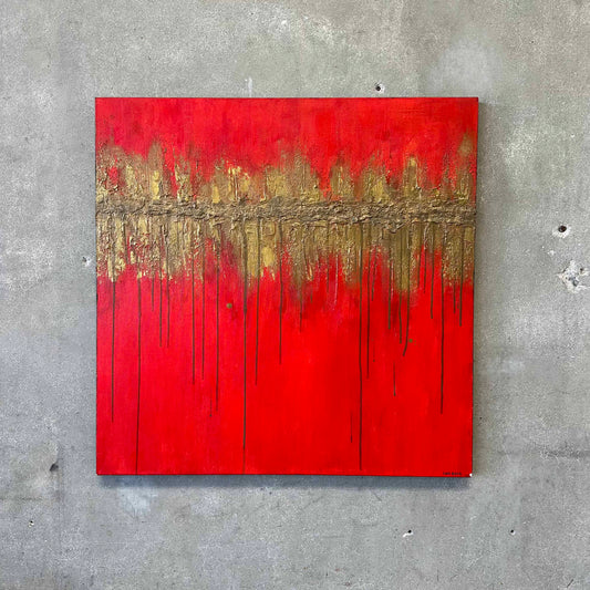 Signed Abstract Painting By Lori Dorn