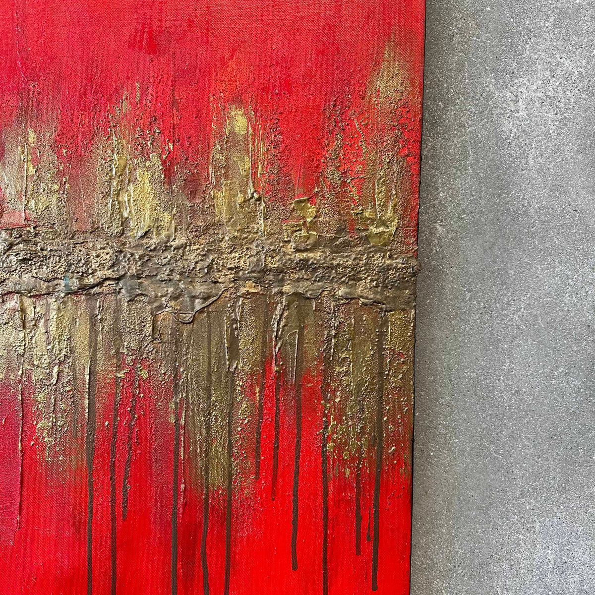 Signed Abstract Painting By Lori Dorn