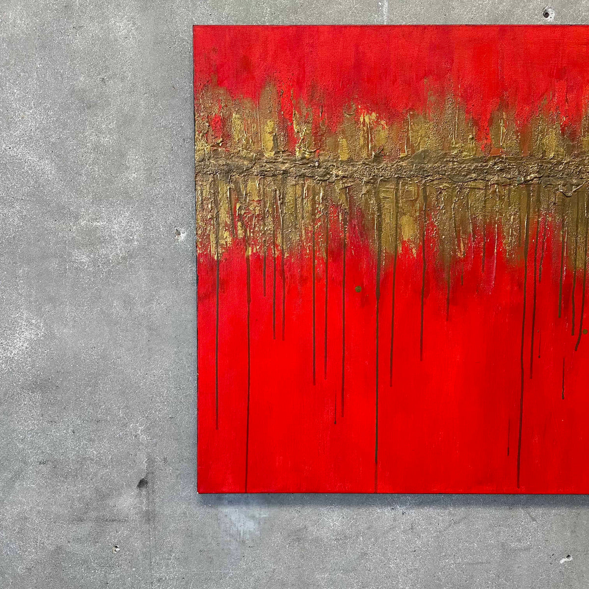 Signed Abstract Painting By Lori Dorn