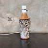 Danish White Perforated Ceramic Table Lamp