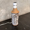 Danish White Perforated Ceramic Table Lamp