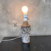 Danish White Perforated Ceramic Table Lamp