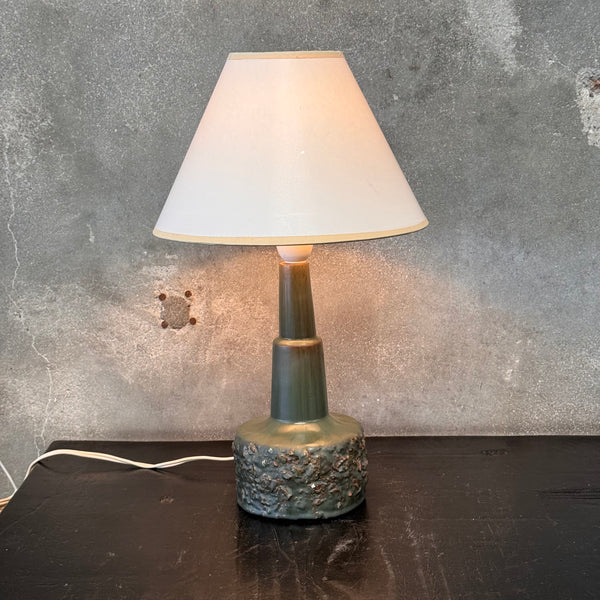 Danish Green Ceramic Table Lamp