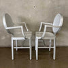 Pair Of Brushed Aluminum Armchairs In The Style Of Emeco Kong Chair