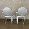 Pair Of Brushed Aluminum Armchairs In The Style Of Emeco Kong Chair