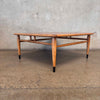 Mid Century Modern Lane Acclaim Square Walnut Coffee Table In Original Finish